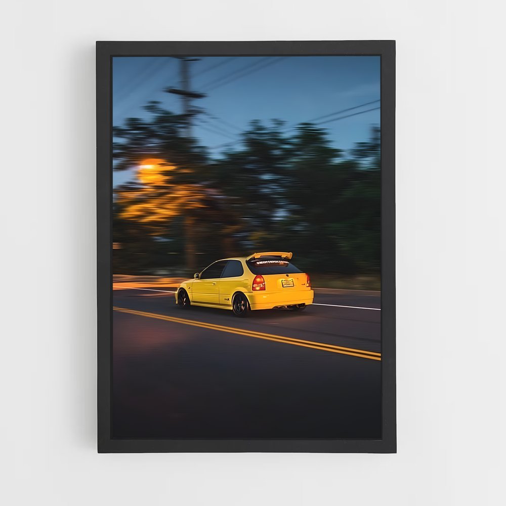 Poster Civic type phares – affiche Honda (vue 2)